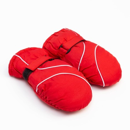 Mittens of winter children's minku, color red, rr 16 (18 cm)