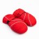 Mittens of winter children's minku, color red, rr 16 (18 cm)