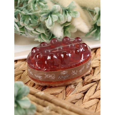 Massage soap with Luffa "Coffee" 100 g "Dobroparov" brown-7