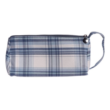 School Penal on the zipper 2 departments "Scotland", gray-white-2
