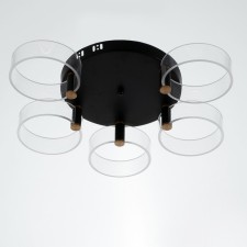 Chandelier 1697/5 LED 100W 3000-6000K Black 60x60x12 cm Bayerlux