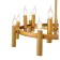 Leonardo 15xe14 rod chandelier 60W, size 70x70x30-95 cm, bronze color