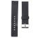 22 mm watch strap, silicone, L-22 cm, black