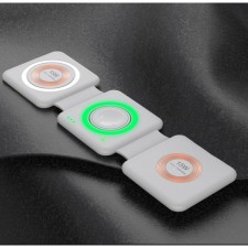 Wireless charging 3 in 1 h39, 15 W, backlight, support magsafe, folding, glass, white