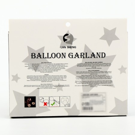 Set for creating compositions from balloons, set of 52 pcs., White, silver, black-2