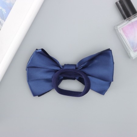 Hair elastic band "Schoolgirl Style" Strohahs, 11.5 cm, blue-1