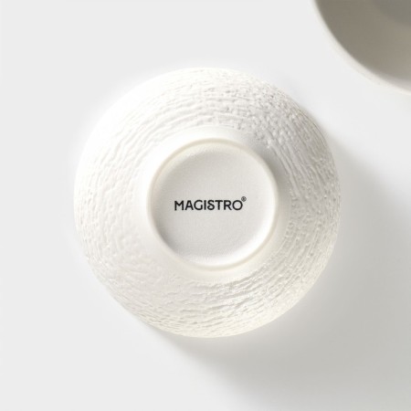 Набор салатников фарфоровых Magistro Lofty, 2 предмета: 300 мл, d=12 см, цвет белый-4