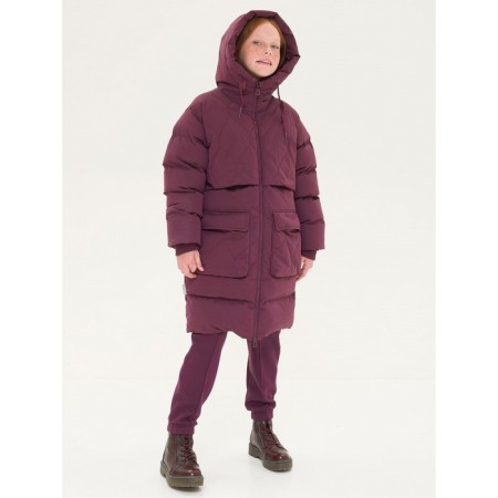 Coat for girls, height 122 cm, purple color-7