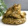 NECK Polystone for bronze "Cash toad on coins and gold ingots" 7.5x9x11 cm