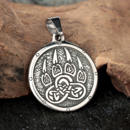 Slavic amulet "Wolf + Wolf's Haw", 8g, 32x28 mm, opening size 9x5 mm, purether-3