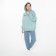 Women's trousers are laid down, sea wave, size 44
