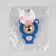 Silicone patch "Bear", luminous, 5 × 4 cm, blue color