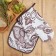 Varezhka-Open "Ethel" Eastern patterns 20x27cm, 100% cotton, 250g/m2 (bilateral)