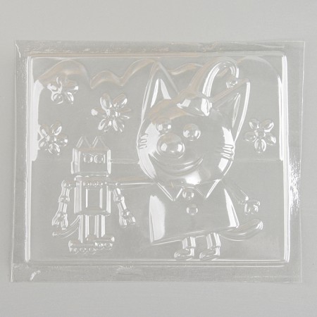 Gypsum bas -relief "Three cats. Compote"-1