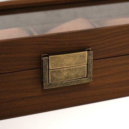Casket wood for watch 4 divisions "Style" Brown 12x31x7.5 cm-3