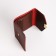 Women's wallet on the button, burgundy color