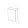 Cabinet hinged Kira 500x300x720 with 1 door wenge/quadro shimo dark