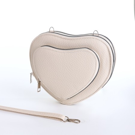 Bag Women's Cross-Bodi with a zipper, white color-7