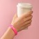 Silicone Bracelet "Oh everything" female, pink color, 20 cm
