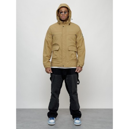Sports male jacket, size 50, beige color-4