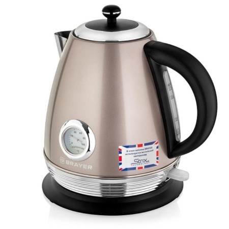 Electric kettle Brayer BR1007, Metal, 1.7 L, 2200 W, auto shutdown, beige-1