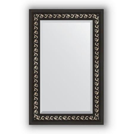 Mirror with fatset in the baguette frame - Black Ardeko 81 mm, 55 x 85 cm, EvoForm
