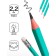 Chernographic pencil with Erichkrause "Prime", HB, Grifel D = 2.2 mm, plastic, hexagonal in the box, Green case