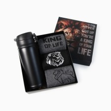 Gift set of thermos and socks 3 pairs KAFTAN KING, p. 41-44 (27-29 cm)