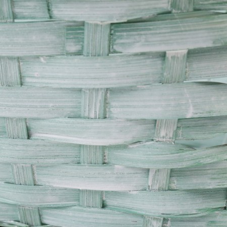 Wicker basket, d26 x 13 x 11 cm, green, bamboo-4