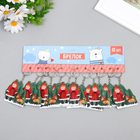 PVC keychain "Baby walks the dog - winter" Soft 6x5.9 cm-2