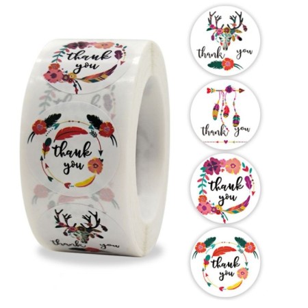 Stick Paper "Ethno" d = 2.5 cm 500 pcs in a roll 3x6.5x6.5 cm