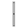 Terminus duo electric heated towel rail "Circle", 1600x114 mm, black matte