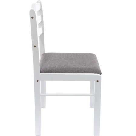 Wooden Camel Stew Massive/Fabric, White/Gray 40.5x43x84 cm-1