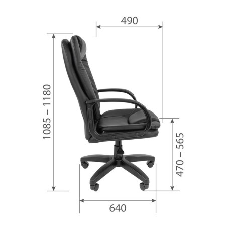 Office chair for the operator ST-68 eco-leather, black-3
