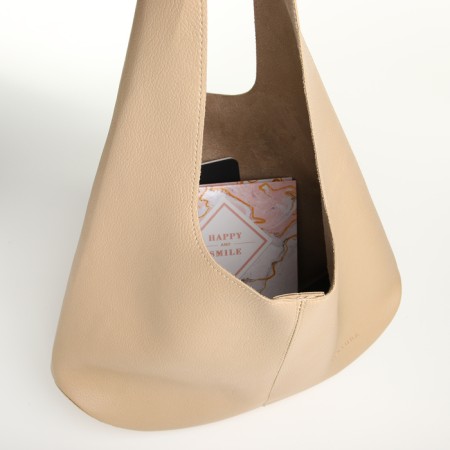 Women's bag on magnet Textura, large size, beige color-5