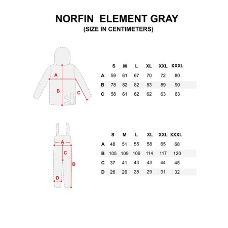 Winter costume. Norfin Element Gray 03 r.l-9