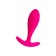 Anal plug hub, silicone, pink color, 7.2 cm, d = 2 cm