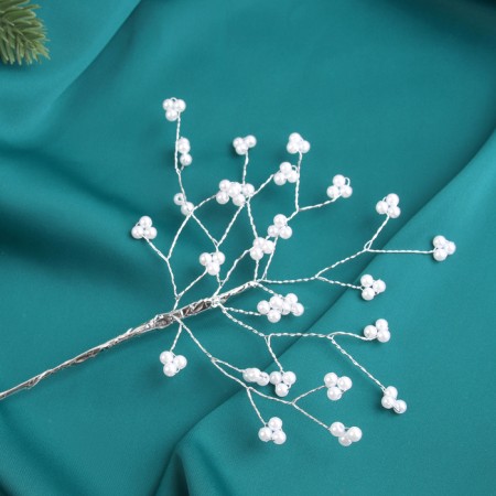 Decor "Crystal Tale" 17 cm, pearls white-2