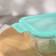 Glass Lockie & Lock Food, with a lid, 600 ml, the color is turquoise