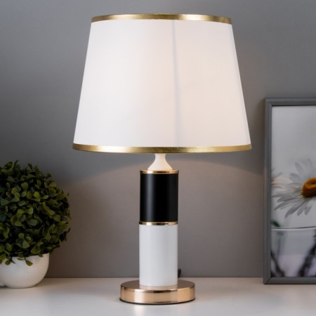 Table lamp Versalya E27 40W white-gold 27x27x47 cm Risalux-1
