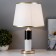 Table lamp Versalya E27 40W white-gold 27x27x47 cm Risalux