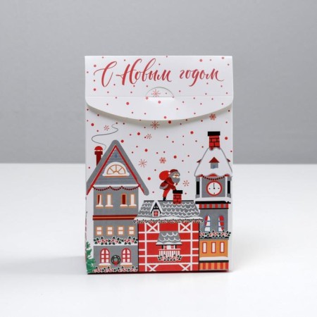 The folding box “The holiday comes to us”, 15 x 7 x 22 cm, New Year-1