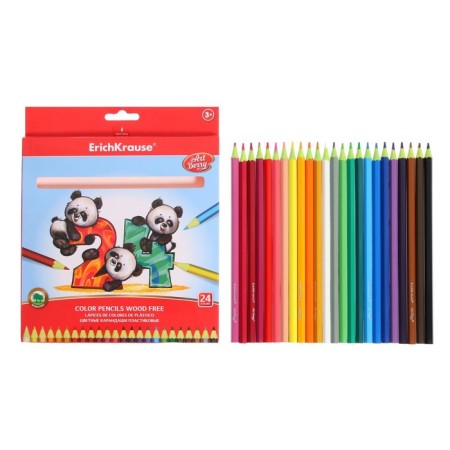 Pencils 24 Colors Erichkrause ArtBerry premium, plastic, hexagonal, 2.6 mm griffle, cardboard packaging, euro -handle-4