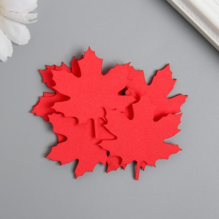 The workpiece of Foamiran "Mine Leaf" 4,5x4.5 cm, thickness. 1mm, set 10 pcs, red-1