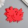 The workpiece of Foamiran "Mine Leaf" 4,5x4.5 cm, thickness. 1mm, set 10 pcs, red