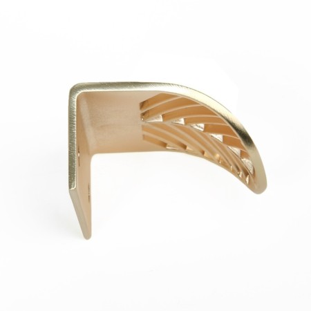 Handle cappio, m/o 32 mm, with a pattern, matte gold color-12