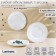 A set of dining plates Luminarc Trianon, D = 25 cm, glass -ceramic, 6 pcs, white color