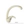 Kirlian stone kitchen mixer KM003/Q2, single -leaf, matte, beige