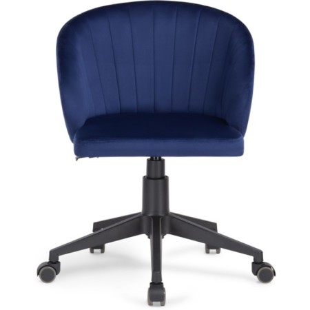 Computer chair Plastic/velor, black/blue 59x60x78 cm-1