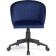 Computer chair Plastic/velor, black/blue 59x60x78 cm